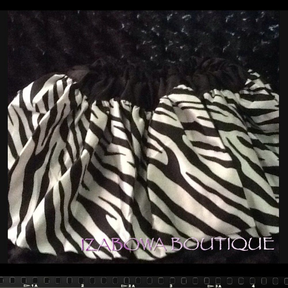 Zebra Satin Petti skirt